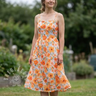 Bavlněná látka VOILE Sarah flowers digital print