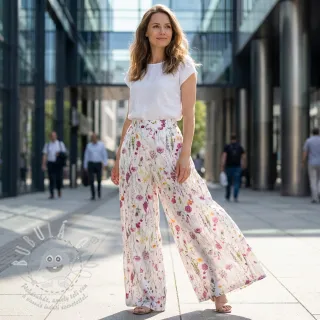 Bavlněná látka VOILE Emily flowers digital print