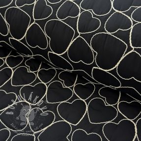 Prošev EMBROIDERY Hearts black