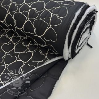 Prošev EMBROIDERY Hearts black