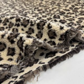 Kabátovina TEDDY JACQUARD Animal skin brown