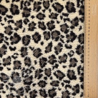 Kabátovina TEDDY JACQUARD Animal skin brown