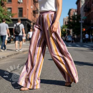 Viskóza RADIANCE Stripes lavender digital print