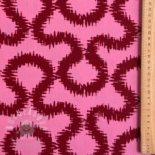 Viskóza STRETCH Abstract pink