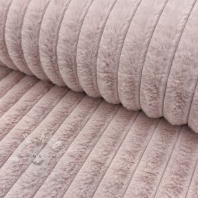 Umělá kožešina Stripes Luxe old rose