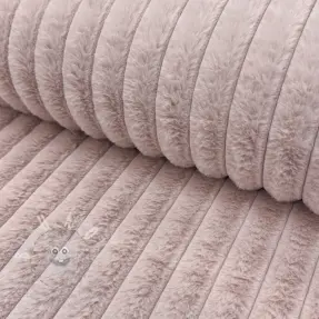 Umělá kožešina Stripes Luxe old rose