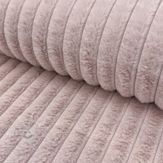 Umělá kožešina Stripes Luxe old rose