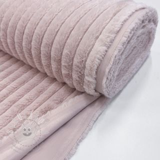 Umělá kožešina Stripes Luxe old rose