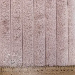 Umělá kožešina Stripes Luxe old rose