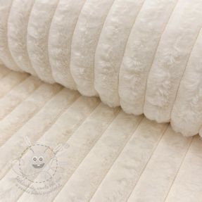 Umělá kožešina Stripes Luxe ecru