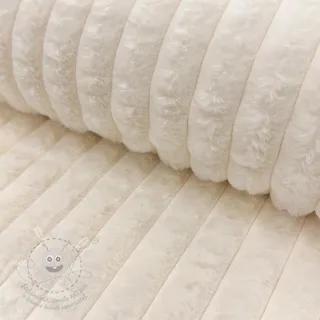 Umělá kožešina Stripes Luxe ecru