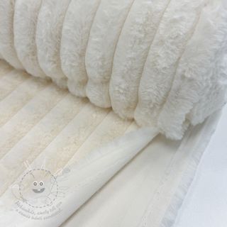 Umělá kožešina Stripes Luxe ecru