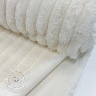 Umělá kožešina Stripes Luxe ecru