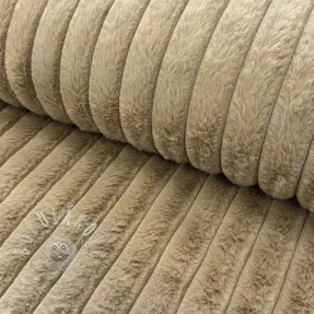 Umělá kožešina Stripes Luxe beige