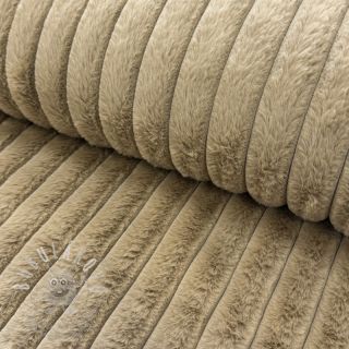 Umělá kožešina Stripes Luxe beige