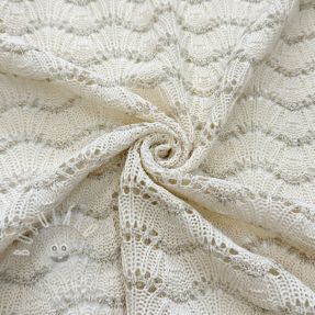 Pletenina jacquard LUREX ecru