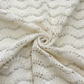 Pletenina jacquard LUREX ecru