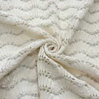 Pletenina jacquard LUREX ecru