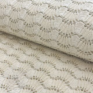 Pletenina jacquard LUREX ecru