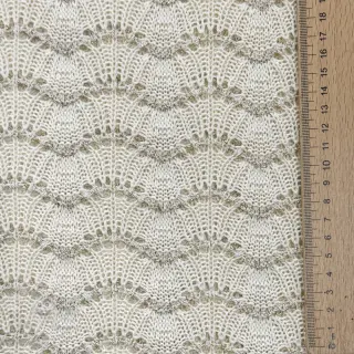 Pletenina jacquard LUREX ecru