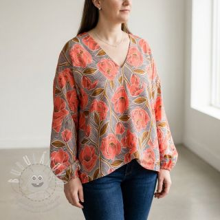 Bavlněná látka VOILE Timi flowers