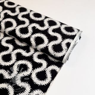 Viskóza STRETCH Abstract black