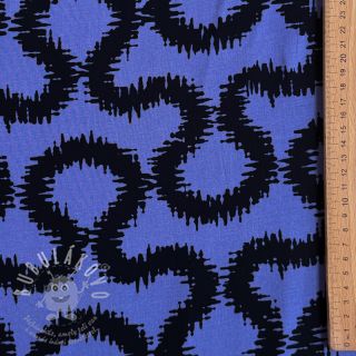 Viskóza STRETCH Abstract blue