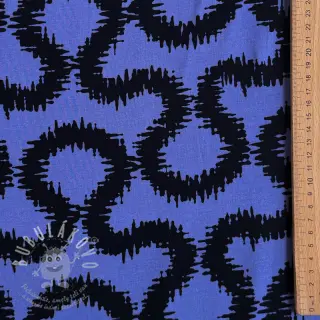 Viskóza STRETCH Abstract blue