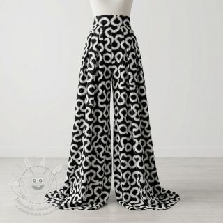 Viskóza STRETCH Abstract black