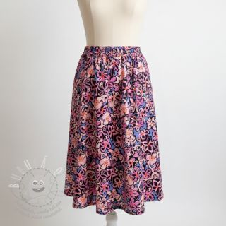 Viskóza STRETCH Flowers Junie black