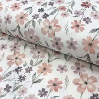 Dvojitá gázovina/mušelín Flowers Jana digital print