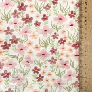 Dvojitá gázovina/mušelín Flowers Sisi digital print