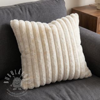 Umělá kožešina Stripes Luxe ecru