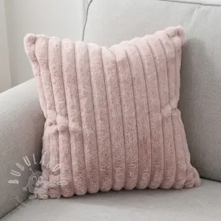 Umělá kožešina Stripes Luxe old rose