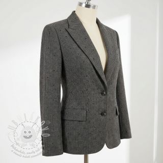 Látka na dámský kostým PIED DE POULE BRUSHED Studs