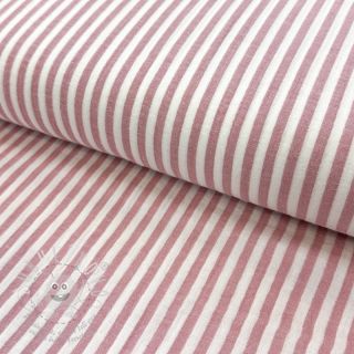 Dvojitá gázovina/mušelín YARN DYED Summer stripe rose