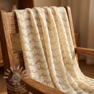 Pletenina jacquard LUREX ecru