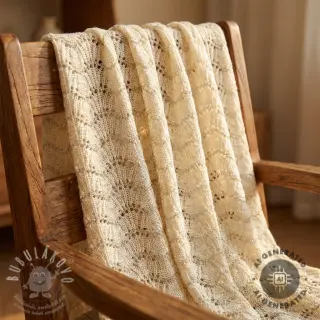 Pletenina jacquard LUREX ecru