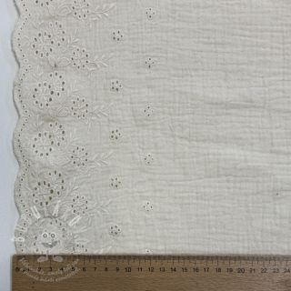 Dvojitá gázovina/mušelín BORDER Helene natural