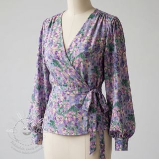 Viskóza SATIN Flowers Jamie digital print