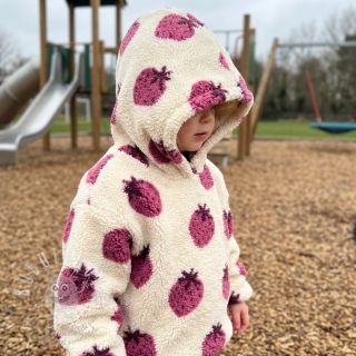 Kabátovina TEDDY JACQUARD Strawberries