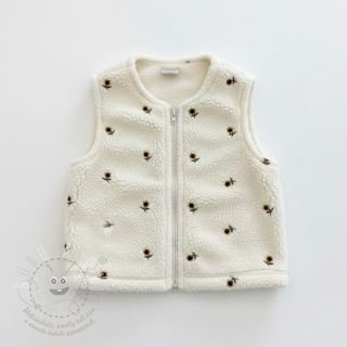 Kabátovina TEDDY JACQUARD EMBROIDERY Sunflower