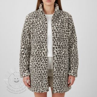 Kabátovina TEDDY JACQUARD Animal skin brown