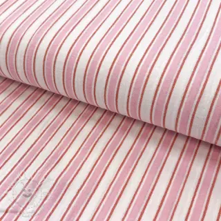 Dvojitá gázovina/mušelín YARN DYED Stripe in stripe pink