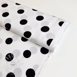 Viskóza RADIANCE Polka BIG dot white