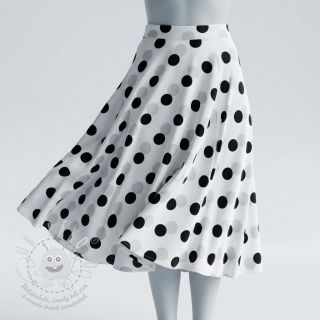 Viskóza RADIANCE Polka BIG dot white