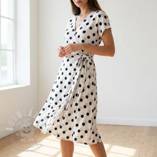 Viskóza RADIANCE Polka BIG dot white