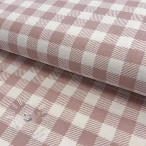 Bavlněná látka FLANNEL BIG Check light pink