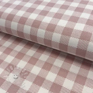 Bavlněná látka FLANNEL BIG Check light pink