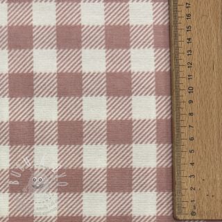 Bavlněná látka FLANNEL BIG Check light pink